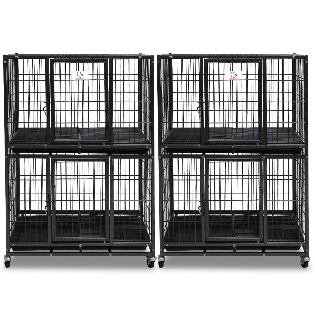 31" Two-Tier Dog Crate 46A 2 Pack