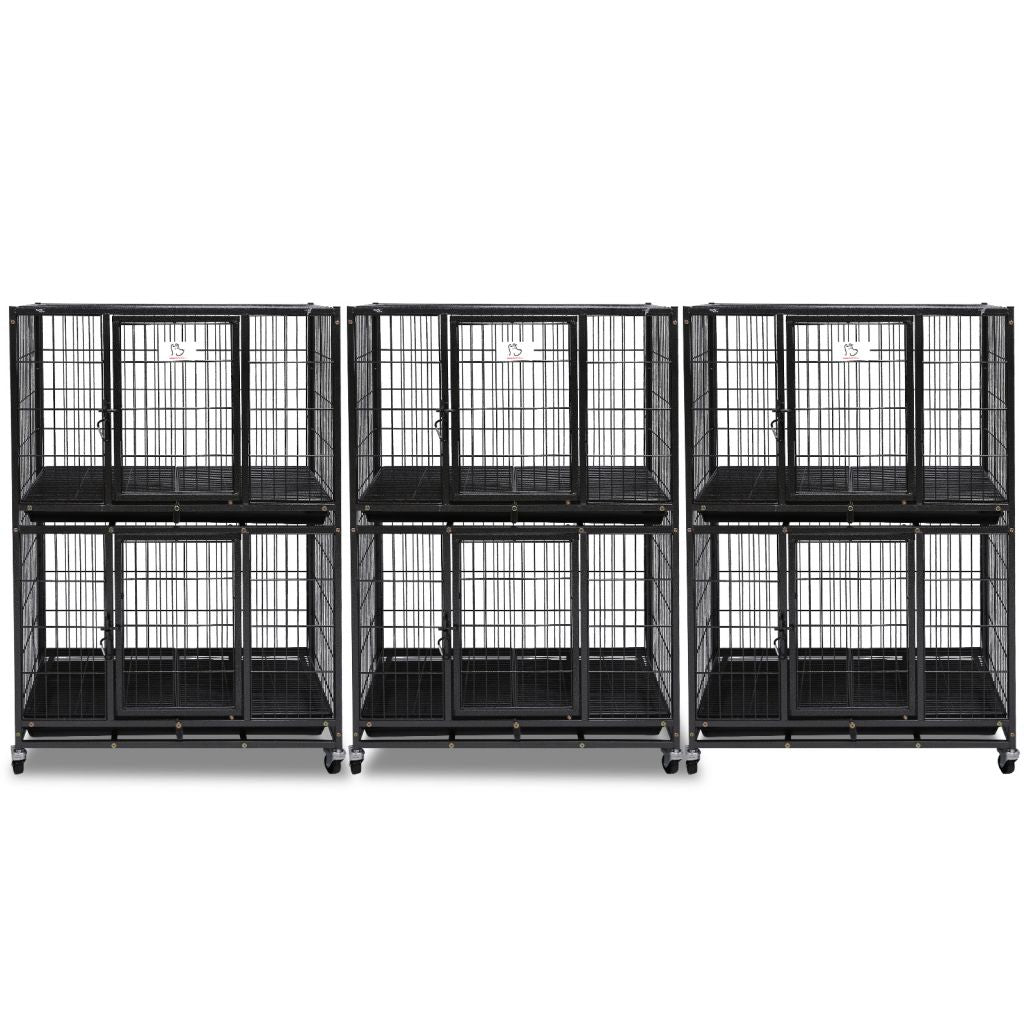 31" Two-Tier Dog Crate 46A 3 Pack