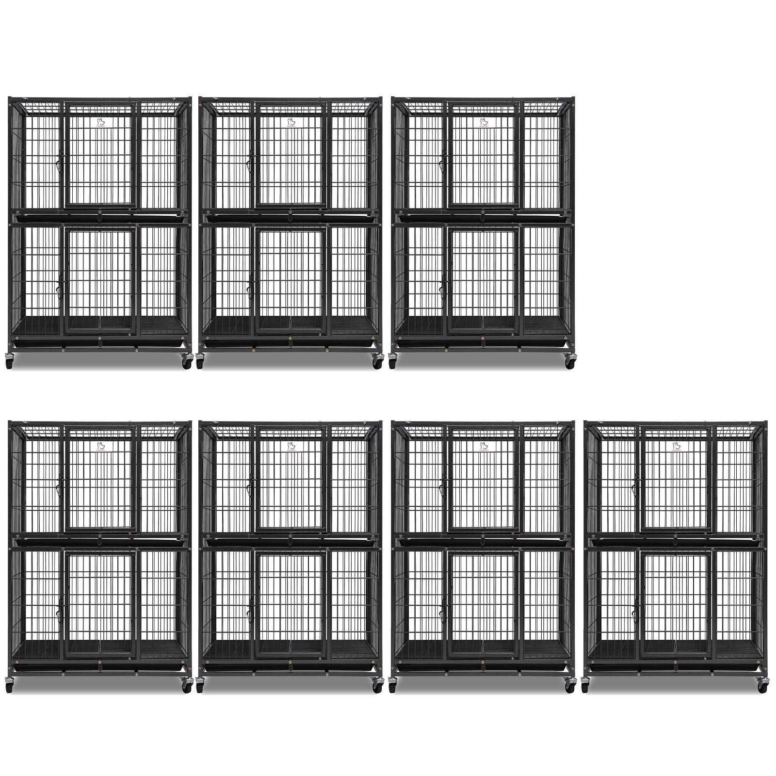 31" Two-Tier Dog Crate 46A 7 Pack