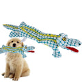 Plush Dog Toy Animals Shape Bite Resistant Squeaky Toys Corduroy Dog Toys For Small Large Dogs Puppy Pets Training Accessories Blue