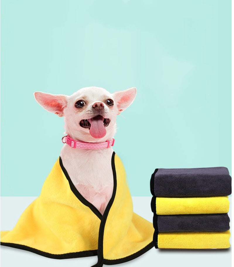Double-Sided Absorbent Pet Drying Towel Yellow 50x100cm
