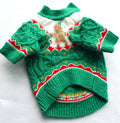 Christmas Dog Sweater Cozy Knitted Holiday Pet Jumper Pullover with Gingerbread Design Warm Winter Apparel 绿色