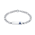 Silver Pillar Purple Ashes Bracelet 20cm