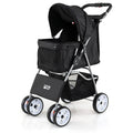 4 Wheel Pet Stroller for Small Dogs Cats up to 33 LBS Black