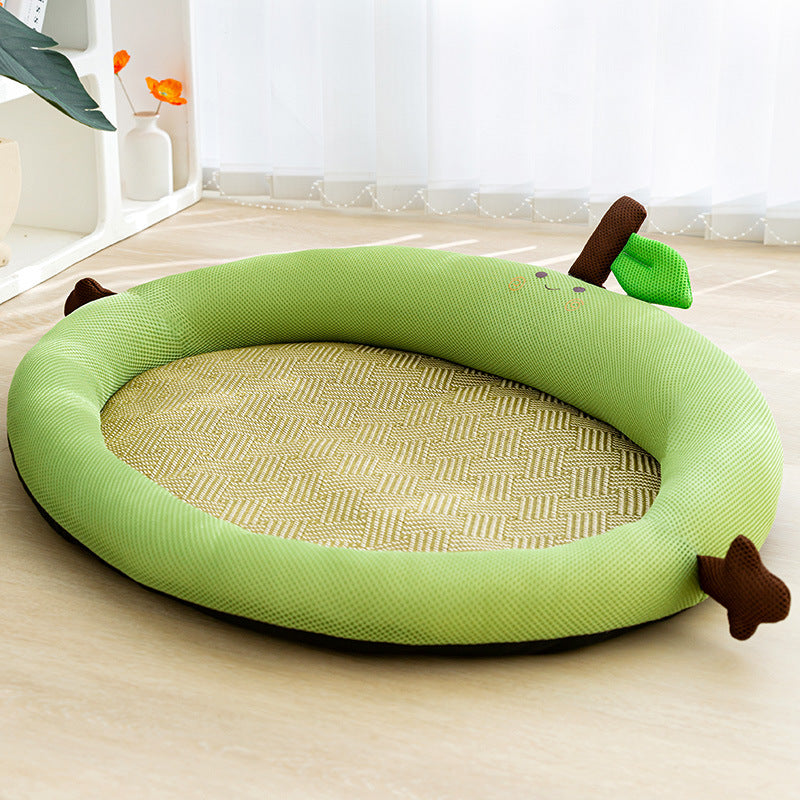 Fruit Backrest Nest Kennel Cat Nest Dog Mat Nest Bigbear Teddy Dog Mat Pet Cool Nest Green