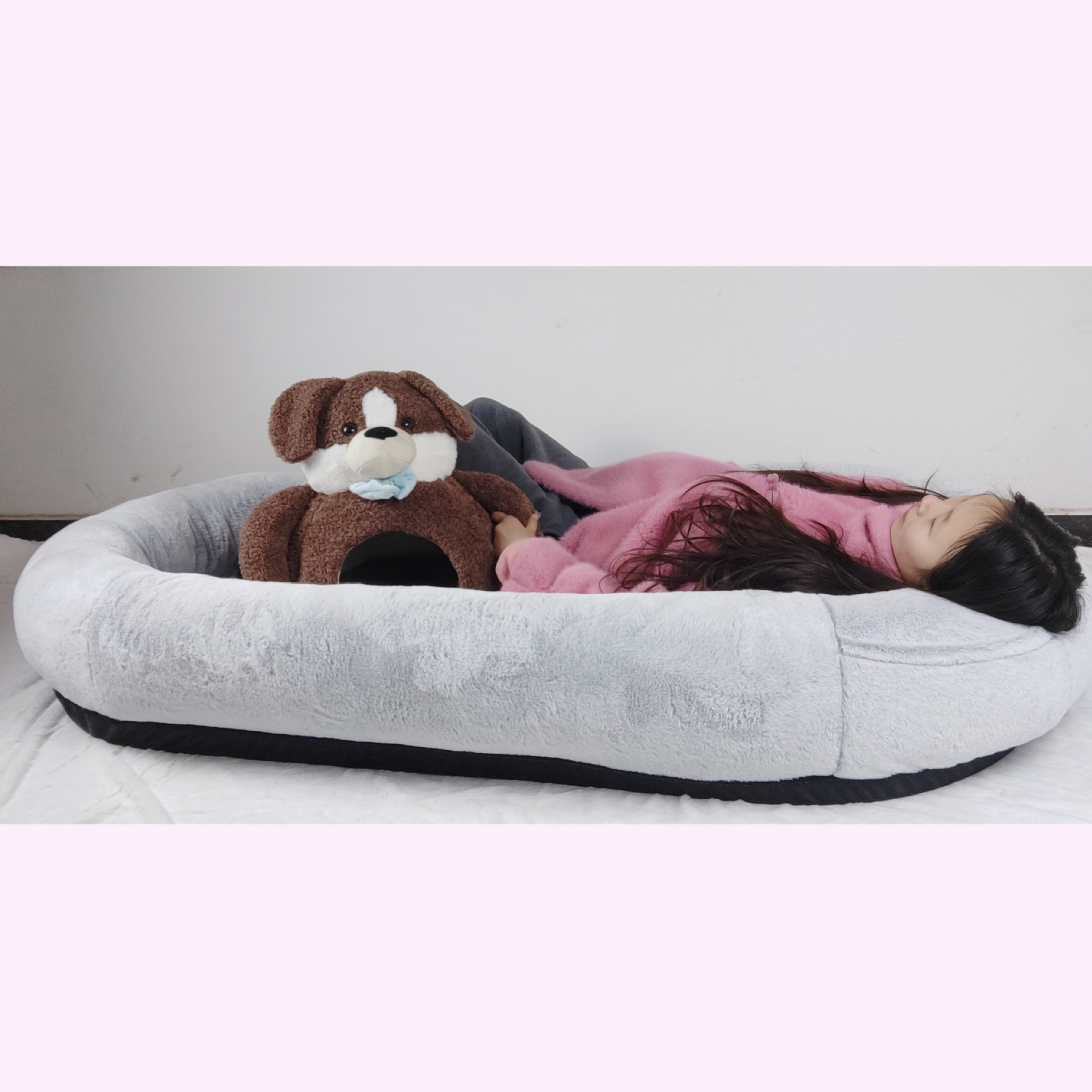 Oversized Human Dog Bed - Removable & Washable Gradient Gray Regular-175x90x30CM n a