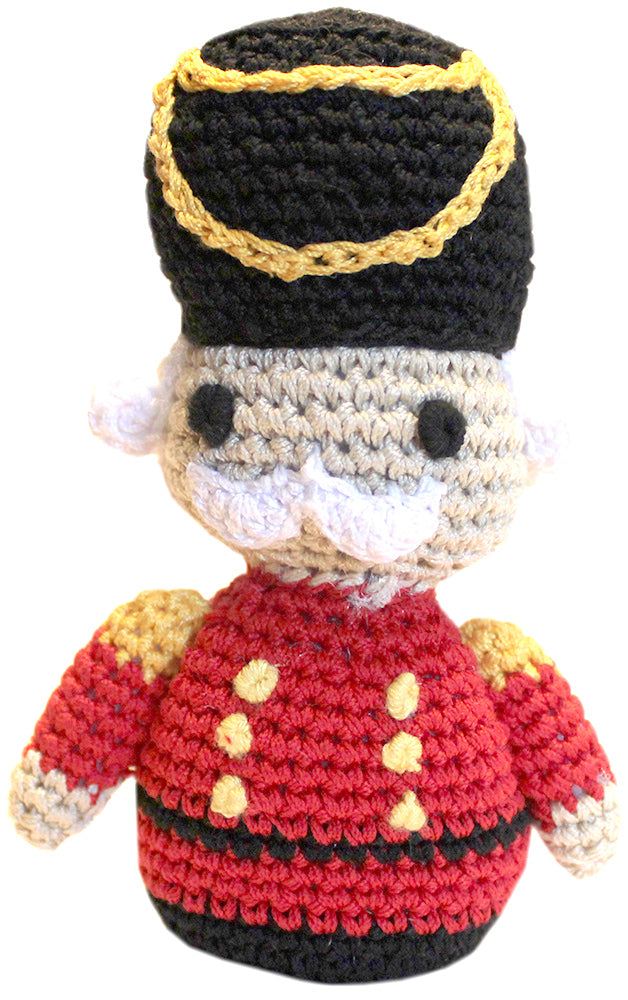 Major Mistletoe the Nutcracker Crocheted Knit Knack Pet Toy
