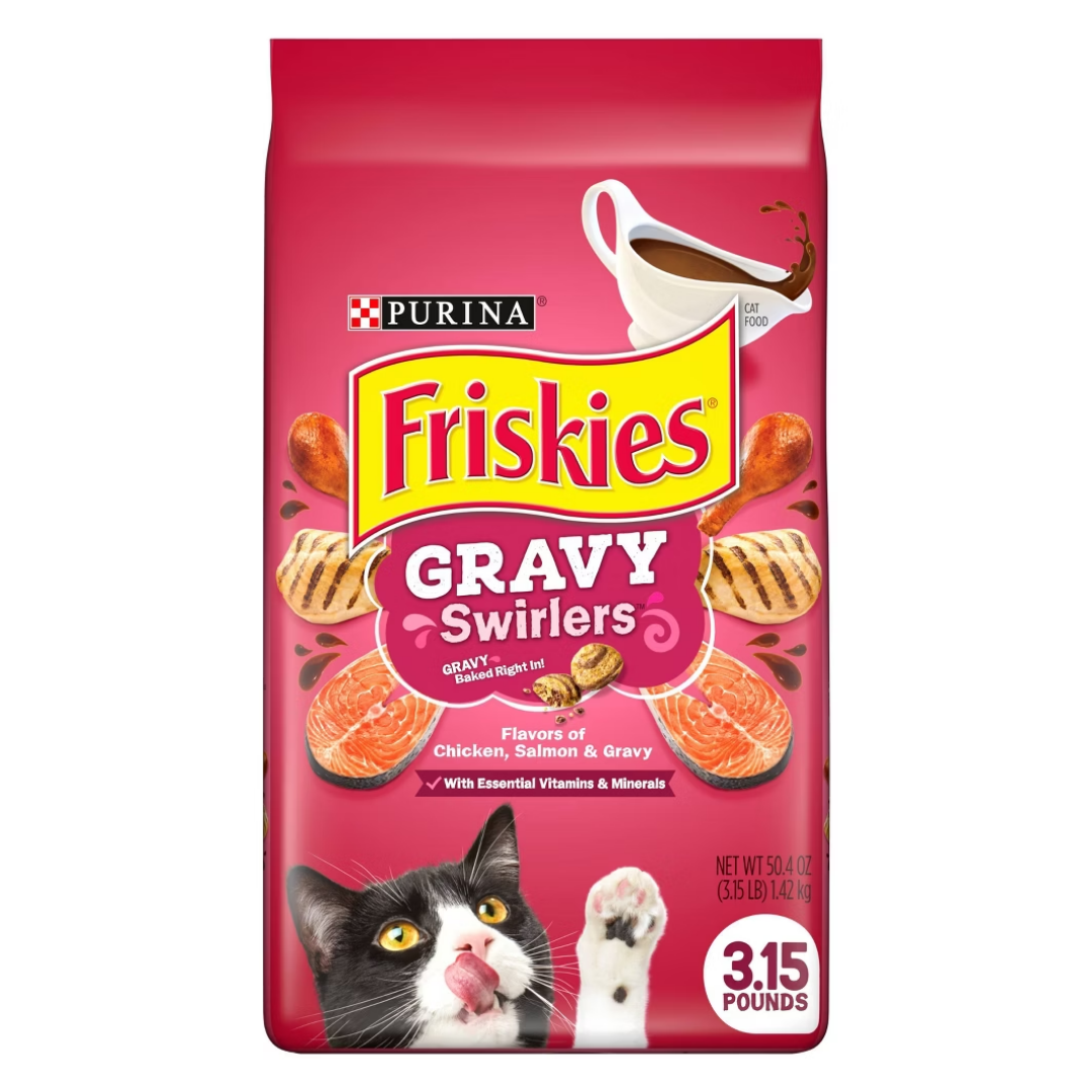 Purina Friskies Gravy Swirlers Dry Cat Food (3.15 lb)