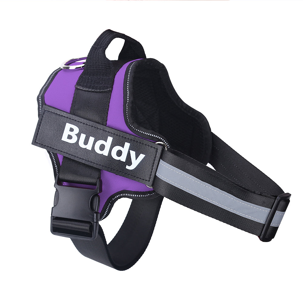 Personalized Dog Harness – No-Pull, Reflective & Adjustable Vest | XS–XXL Purple