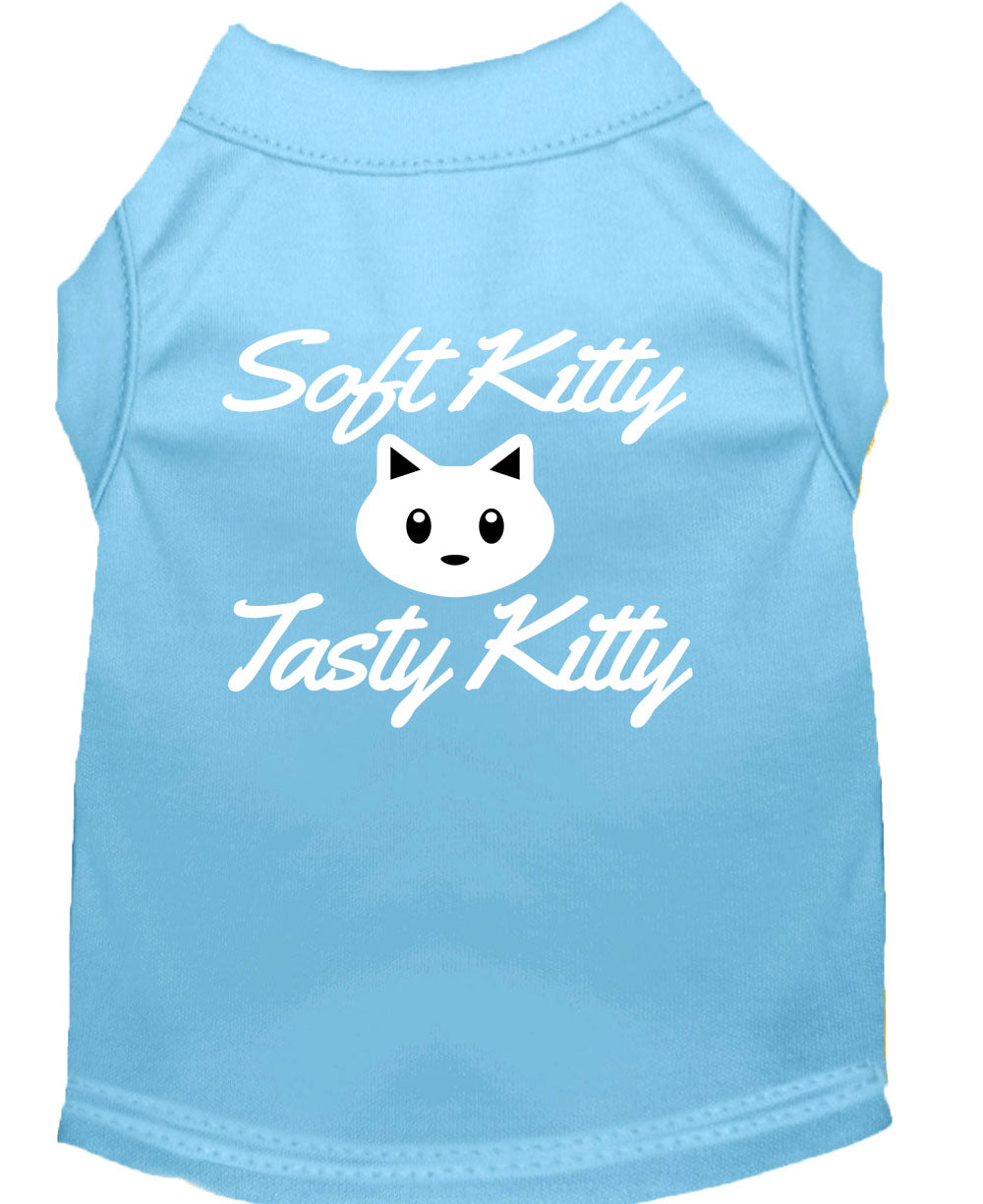 Pet Shirt "Soft Kitty, Tasty Kitty" Baby Blue