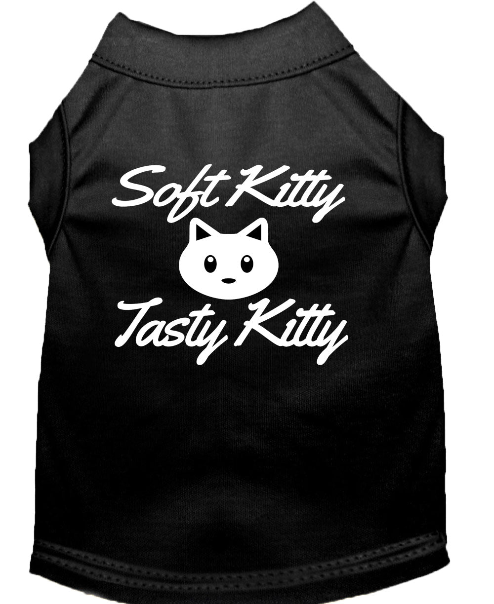 Pet Shirt "Soft Kitty, Tasty Kitty" Black