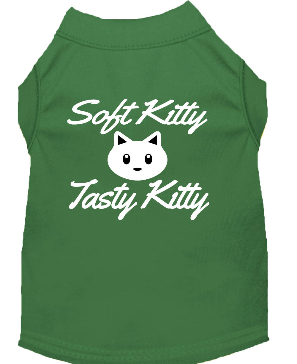 Pet Shirt "Soft Kitty, Tasty Kitty" Emerald Green