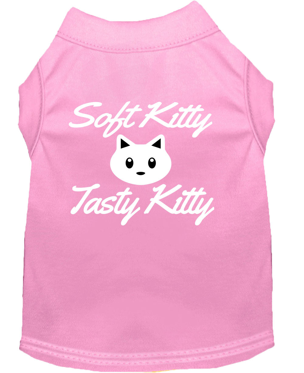 Pet Shirt "Soft Kitty, Tasty Kitty" Light Pink
