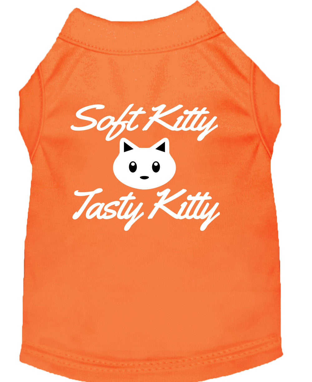 Pet Shirt "Soft Kitty, Tasty Kitty" Orange