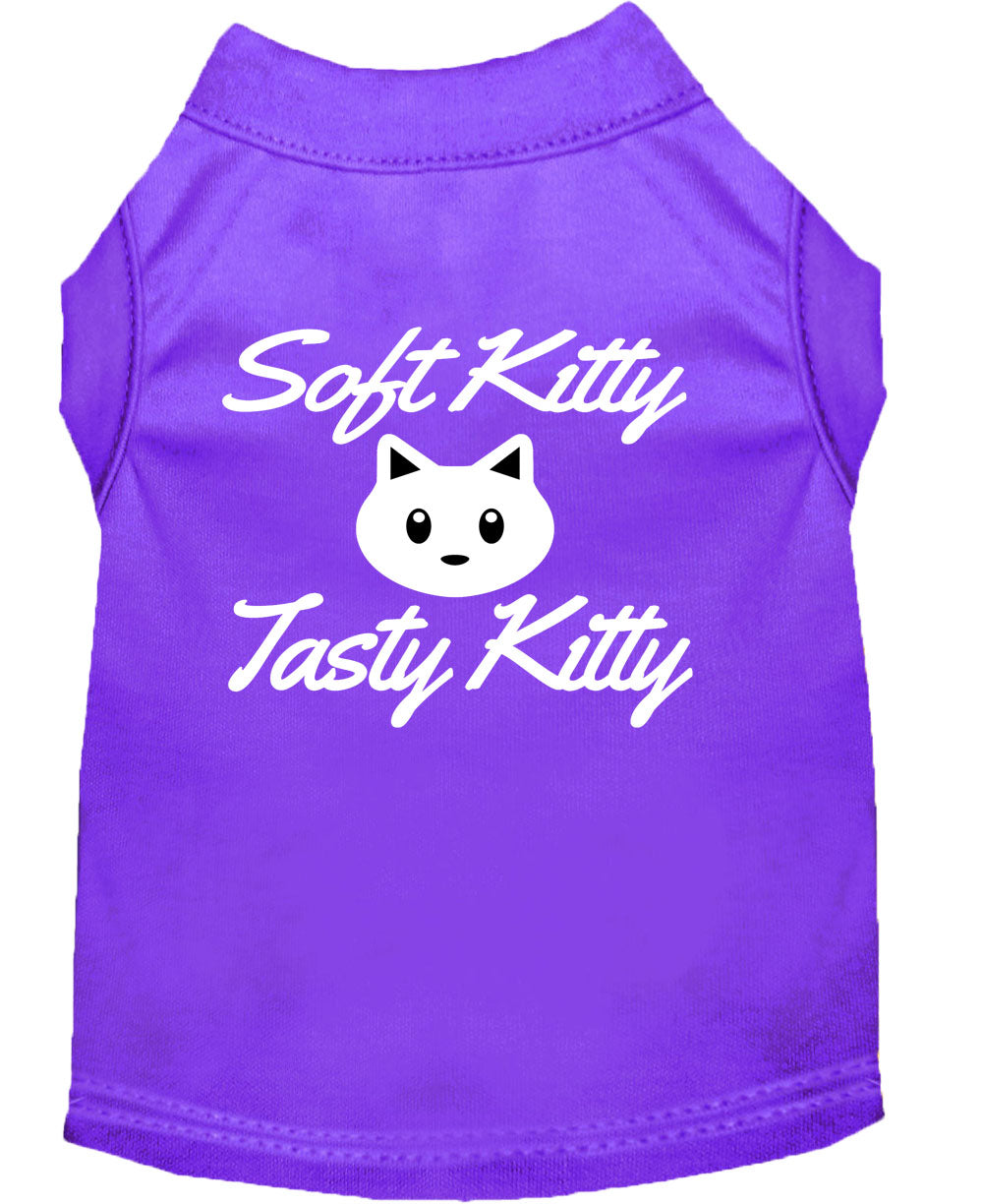 Pet Shirt "Soft Kitty, Tasty Kitty" Purple