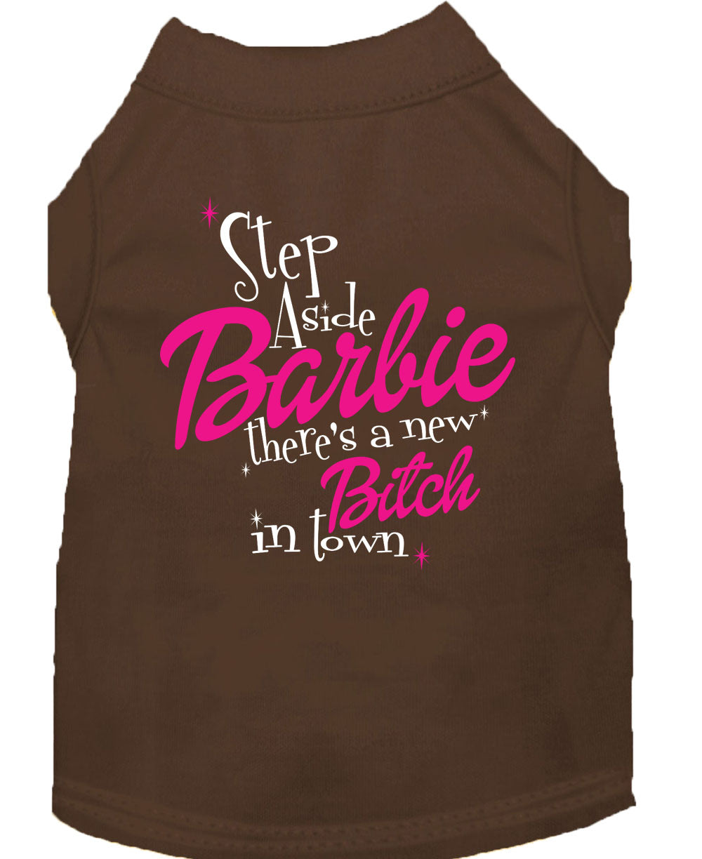 Step Aside There's a New Bitch Pet Shirt Brown
