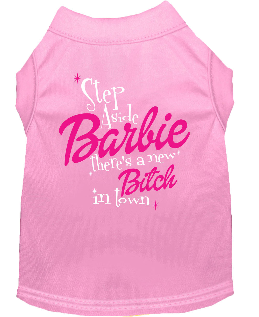 Step Aside There's a New Bitch Pet Shirt Light Pink