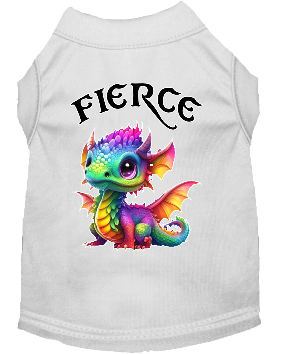 Fierce Dragon Pet Shirt White