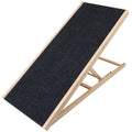 Foldable Wooden Dog Ramp for High Beds Non Slip 4 Heights Adjustable Pet Cat Ramp for Couch Car SUV 176LBS Load S
