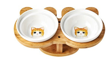 Ceramic Pet Products Cat Bowl Ginger cat