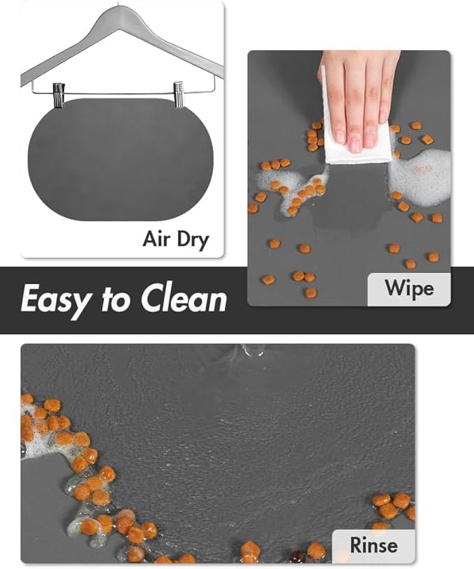 Absorbent Dog Food Mat-Dog Mat for Food and Water Bowl, Quick Dry Pet Food Mat, No Stains Cat Feeding mat, Pet Accessories Pet Supplies Mat-Cat Water Bowl Mat for Messy Drinkers