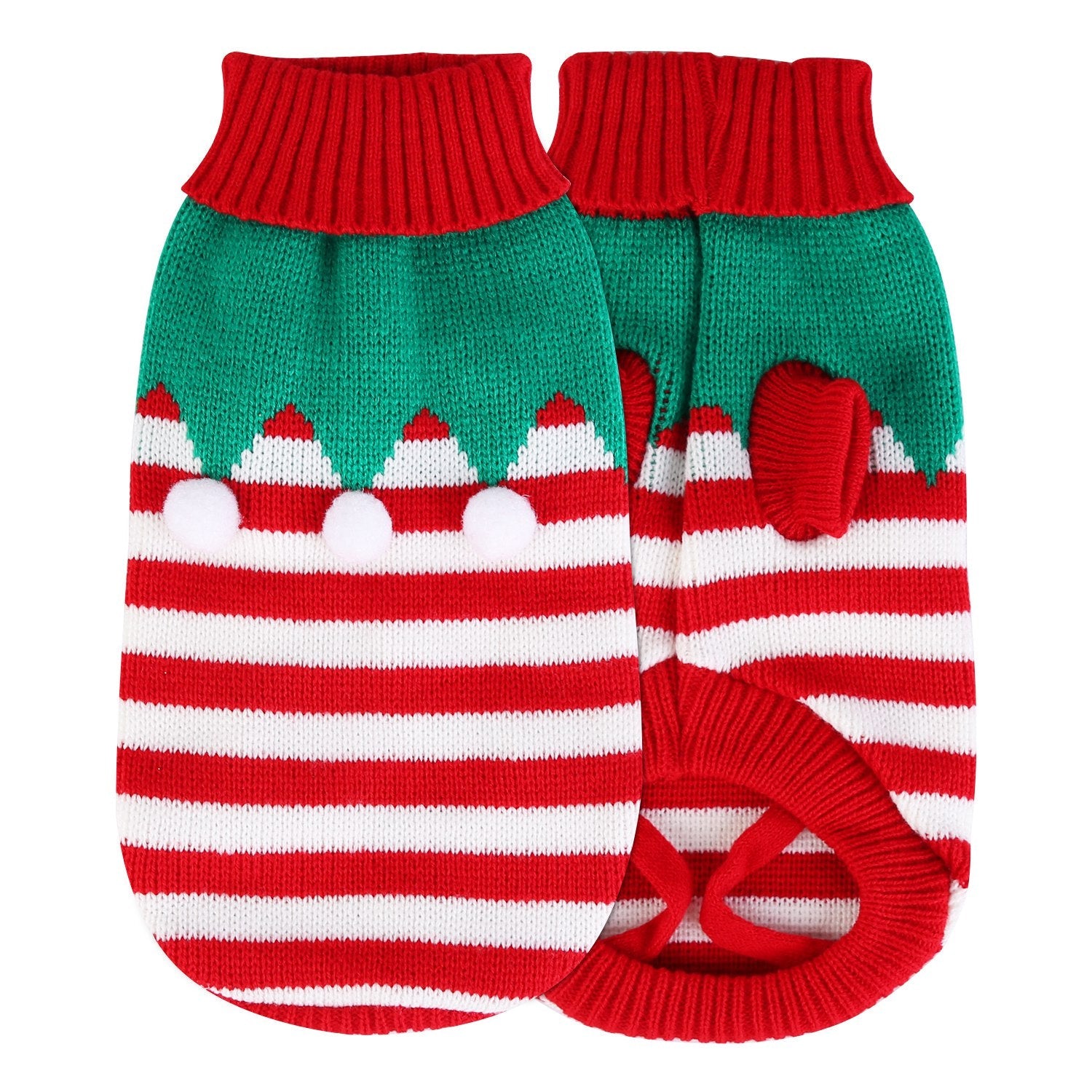 GBruno Pet Christmas Turtleneck Sweater Furball