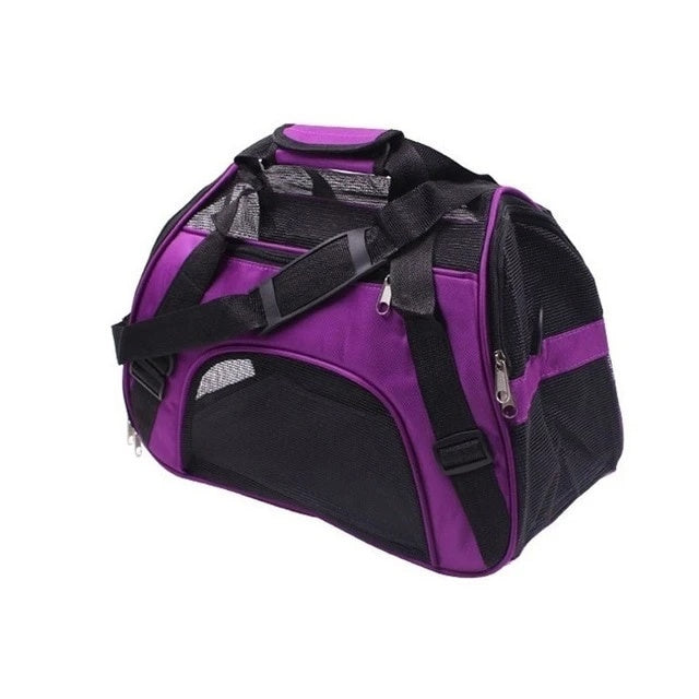 Pet Dog Outing Bag Carrying Bag Pet Bag Pet Backpack Dog Supplies Purple