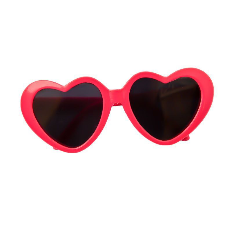 Creative Love Pet Dog Cat Creative Sunglasses Sun Glasses with Accessories Photo 8*7.5*3cm Rose red
