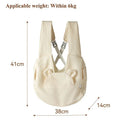 Pet Backpack Comfort Dog Bag Kitten Carrier Outdoor Travel Breathable Cross Design Chest Backpack Bag Supplies Pet Accessories White