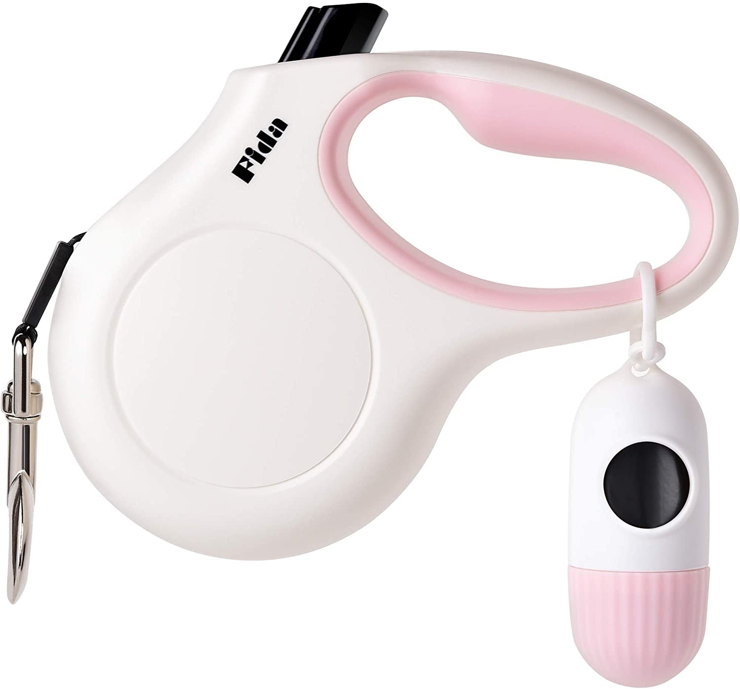 Retractable Dog Leash 16ft For Small Dogs Reflective Anti Slip Handle Bags White