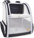 Cat Carrier Backpack Ventilated Pet Carrier for Cats Dogs Small Pets Mesh-Bk