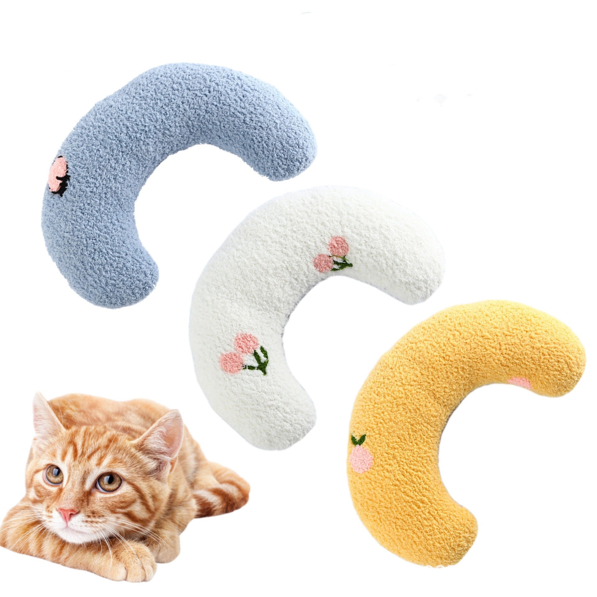 Little Pillow For Cats Fashion Neck Protector Deep Sleep Puppy U-Shaped Pillow Pets Pillow Kitten Headrest Dog Sleeping Pillow Pet Products 3PCS 1PCS
