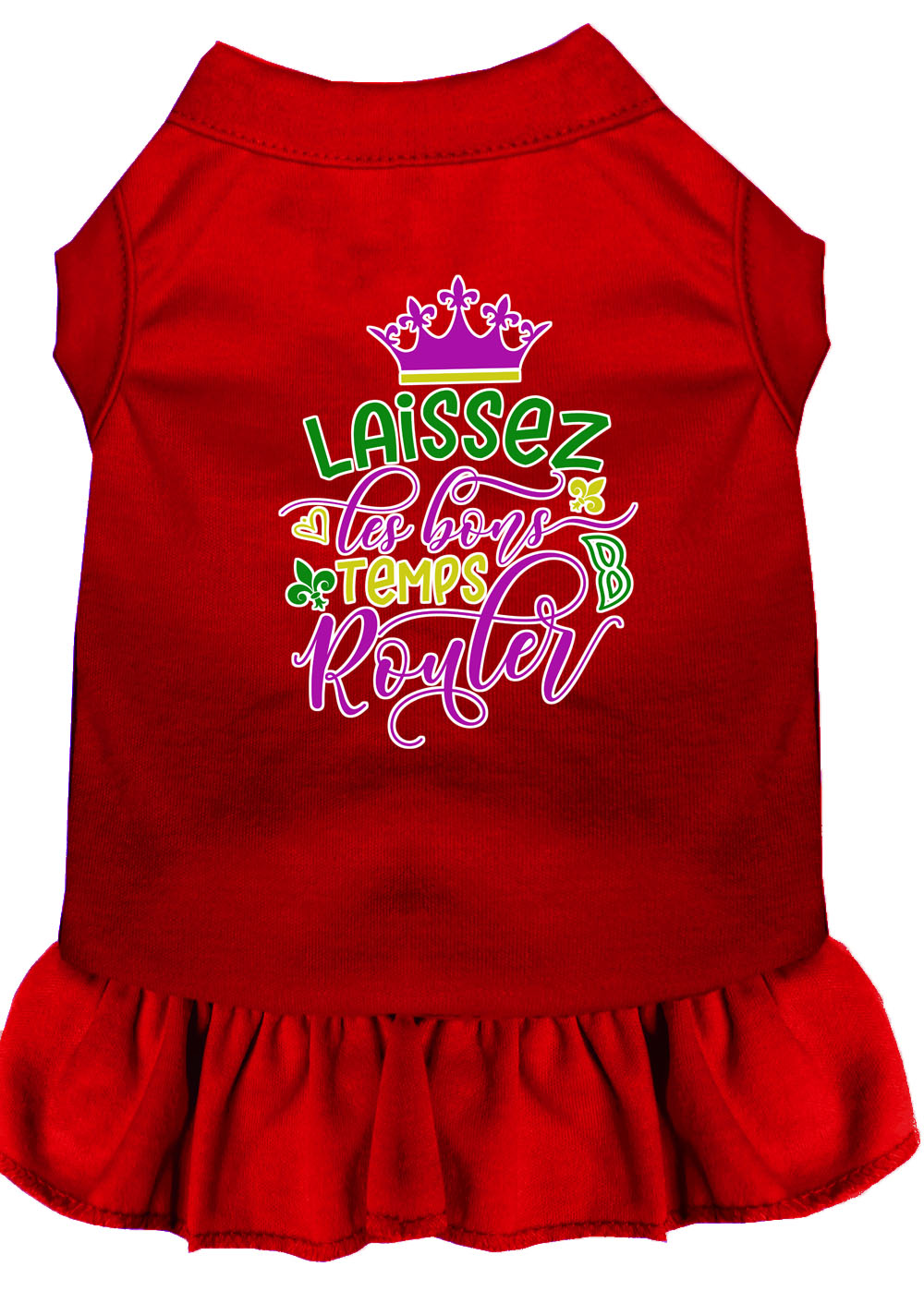 Pet Dress "Laissez Les Bons Temps Rouler" Red