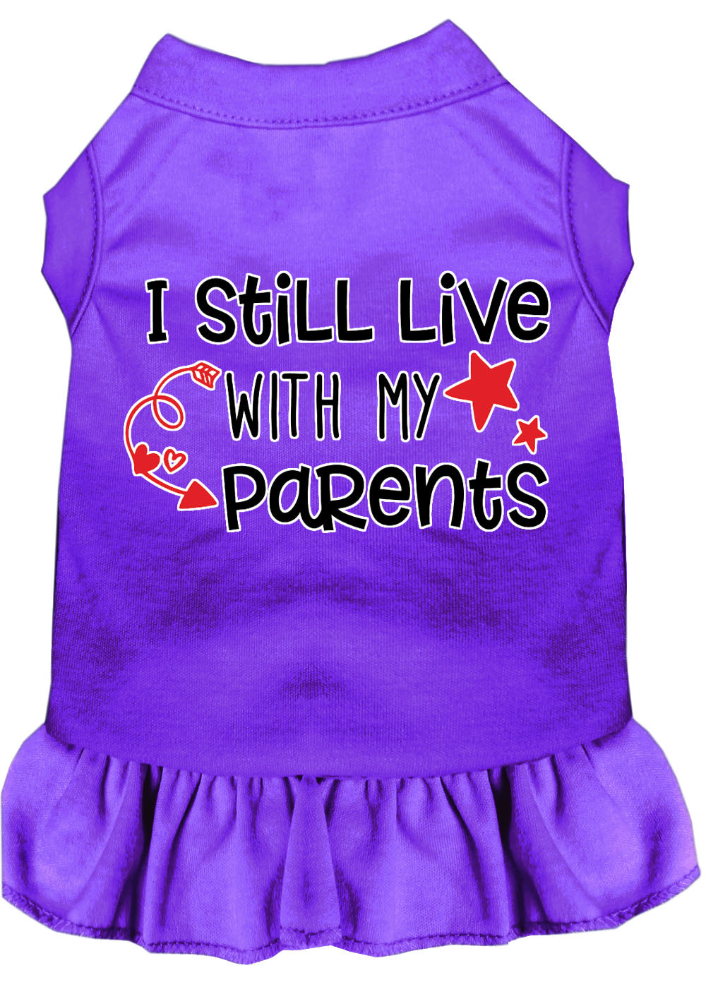 Pet Dress "I Still Live With My Parents" Purple