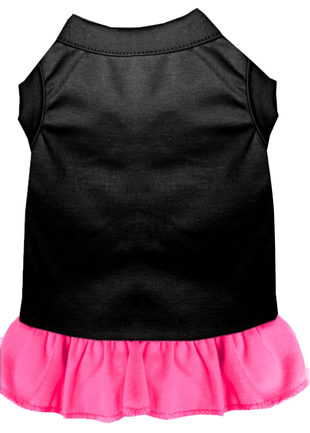 Plain Pet Dog & Cat Dress Black W Bright Pink