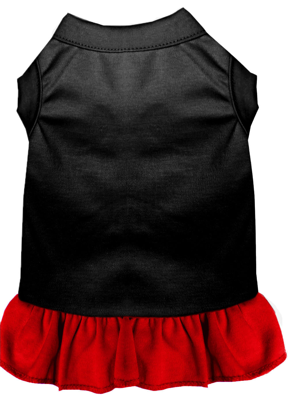 Plain Pet Dog & Cat Dress Black W Red