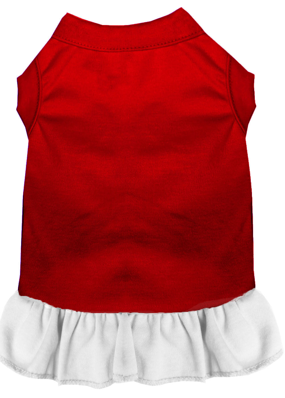 Plain Pet Dog & Cat Dress Red W White