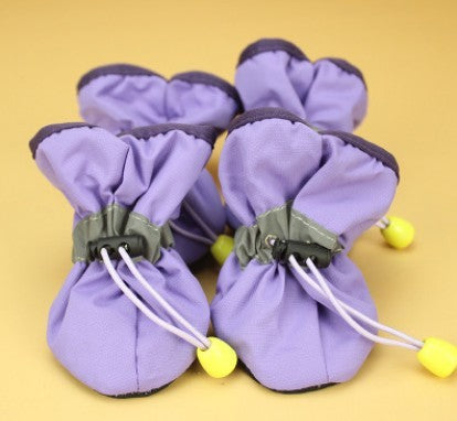 Pets, shoes, dogs, soft bottom shoes, size dogs, Teddy, home, antiskid shoes, and warm boots. Purple A