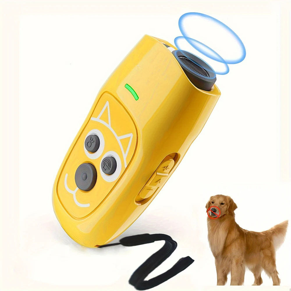 Ultrasonic Stop Dog Barking Device Yellow