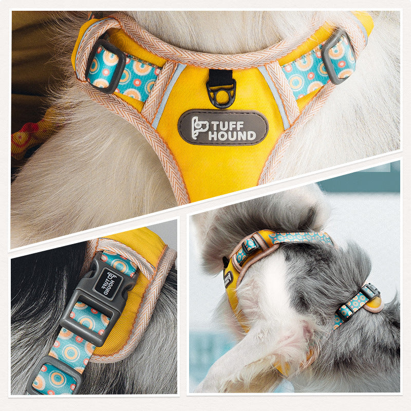 Fashion Minimalist Dog Chest Harness & Leash Set – Nylon | XS–XL | 4 Colors