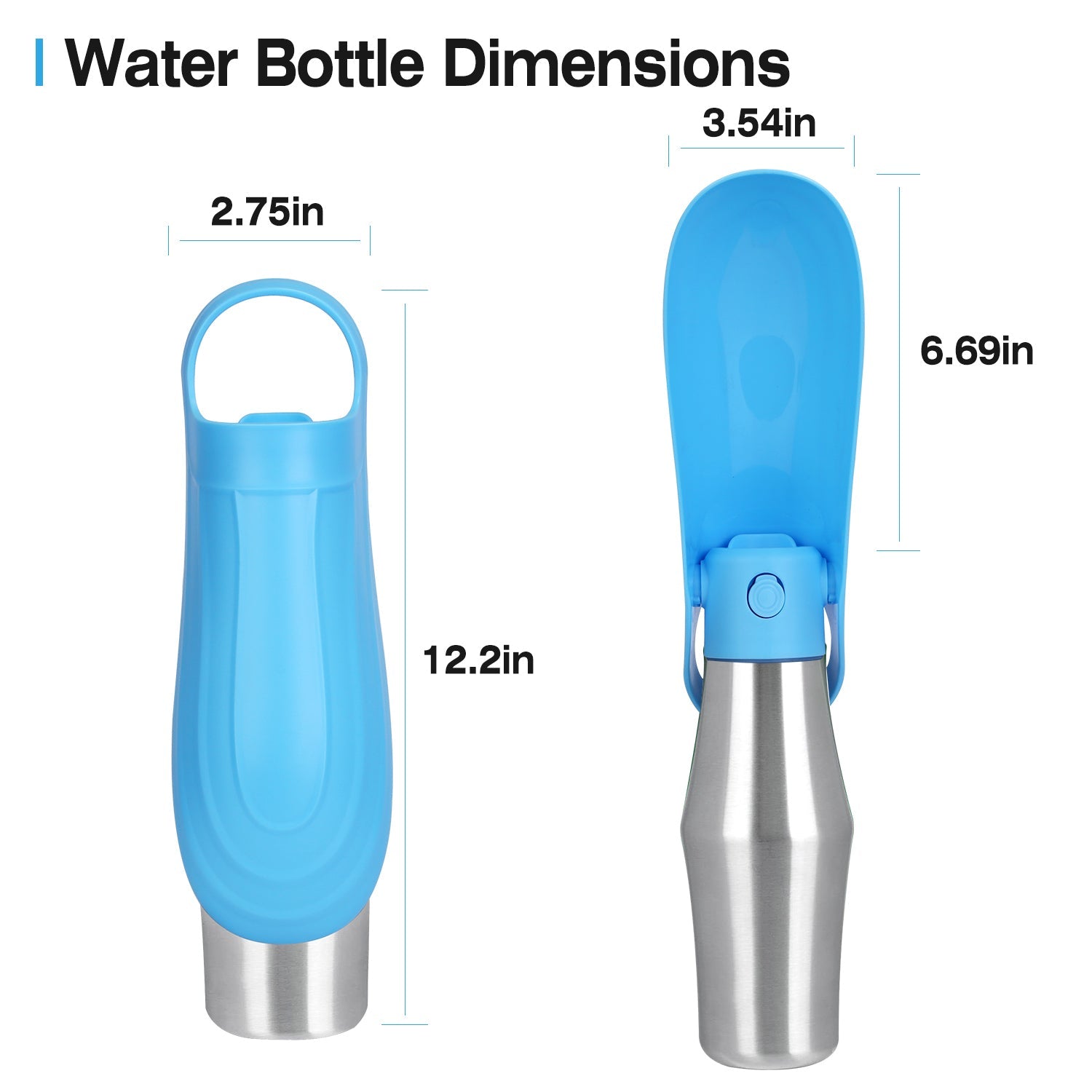 GBruno 25OZ Portable Dog Water Bottle