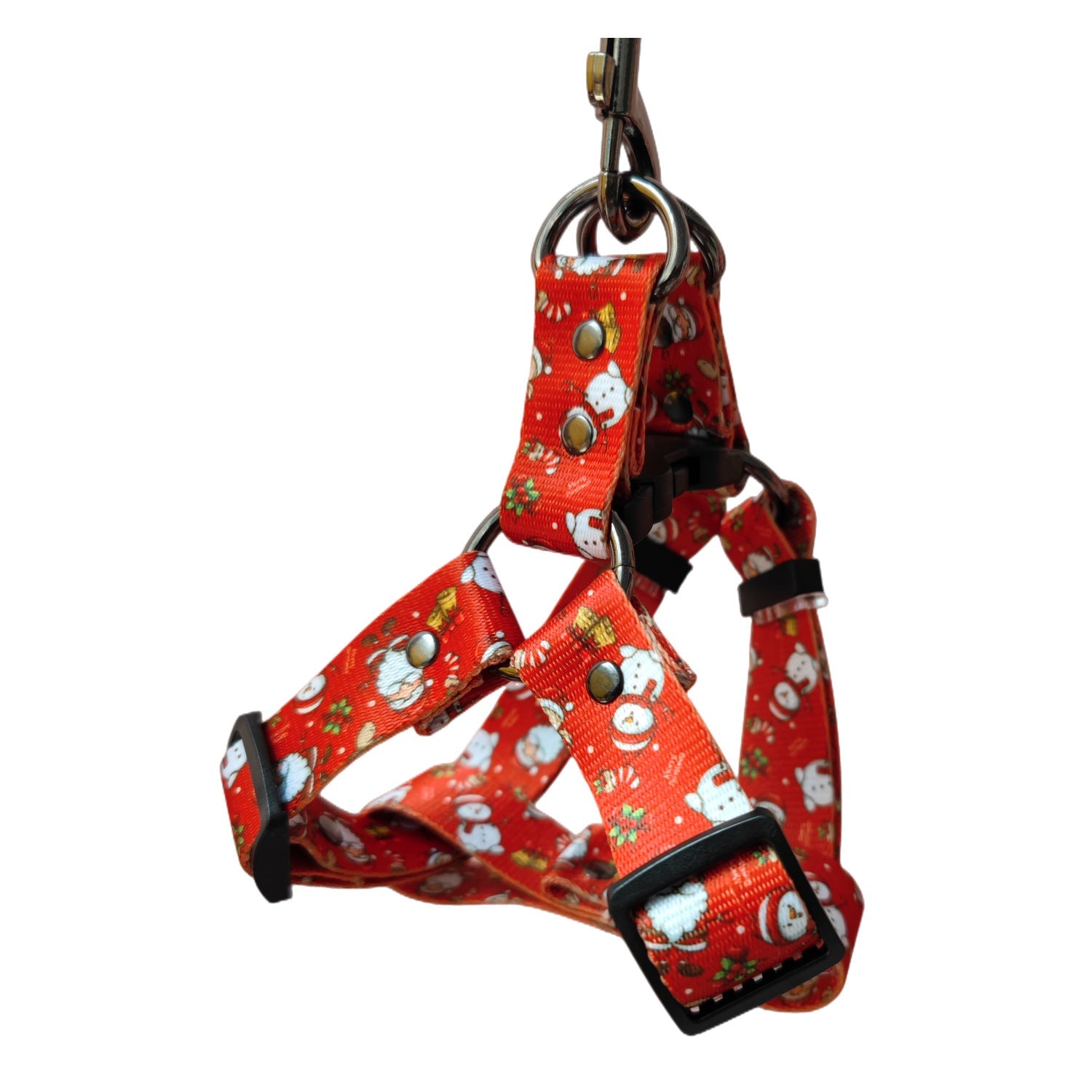 Christmas Dog Harness & Leash Set – Festive Print | Red & Green | S–XL Red 6 Style