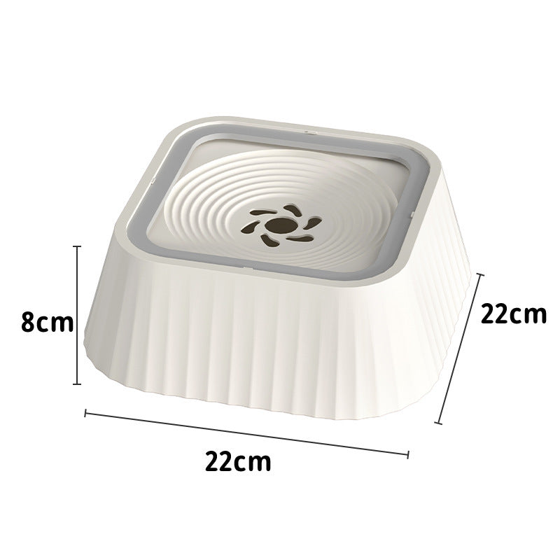 Pets Dog Cat Bowl Floating Bowl Water Drinker Not Wet Mouth Splash Water Portable Dog Bowl Not Sprinkler Pet Drinking Bowl Cup Pet Products White
