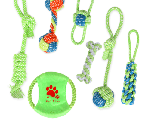 Durable Dog Rope Toys - 7 Exciting Variants For Chewing, Playing, And Dental Health 7Piece Set3