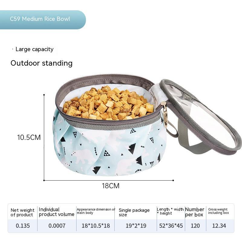 Dog Pet Bowl C59 Portable Supplies Rice Bowl