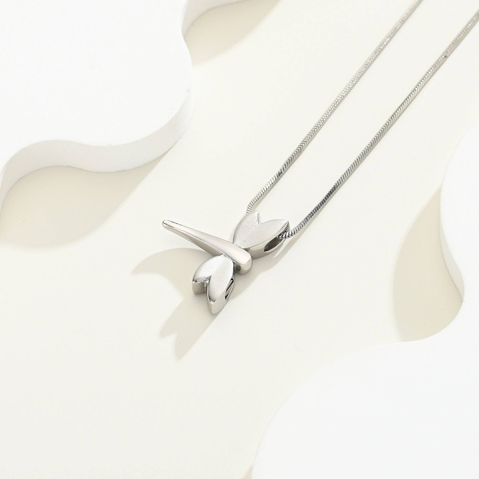 Sleek Dragonfly Ashes Necklace Pendant