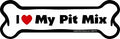 I Love My Pit Mix Bone Magnet