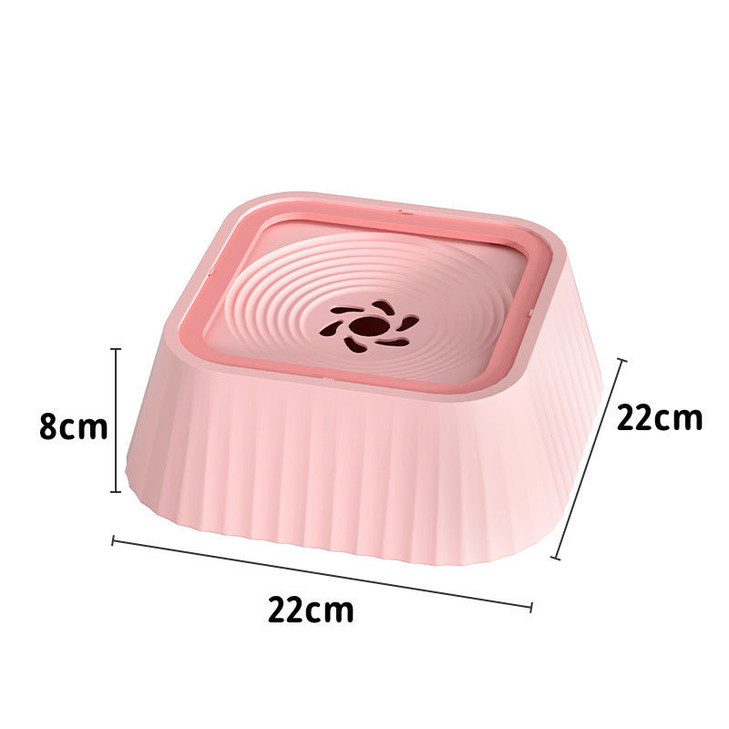 Pets Dog Cat Bowl Floating Bowl Water Drinker Not Wet Mouth Splash Water Portable Dog Bowl Not Sprinkler Pet Drinking Bowl Cup Pet Products Pink