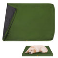 Tivray Waterproof Dog Bed Cover Replacement Dogs Beds Covers with 3-Sided Continuous and Smooth Zipper Washable Removable Pet Bed Mattress Protector Cover 36x27x3 inch - L Cover Only Army Green L