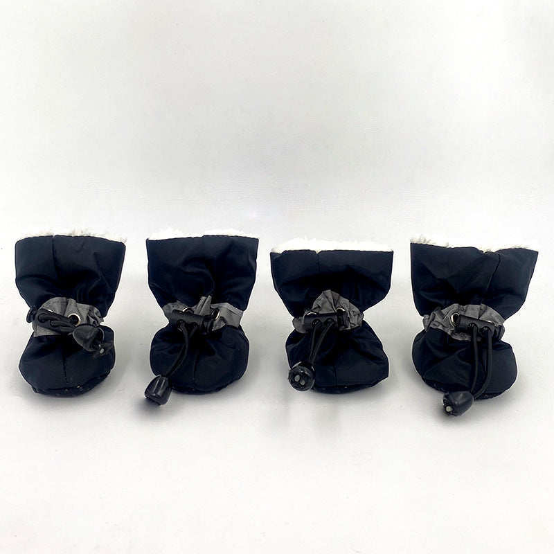 Waterproof And Drop-proof Indoor Printed Toddler Shoes For Pets Black Padded